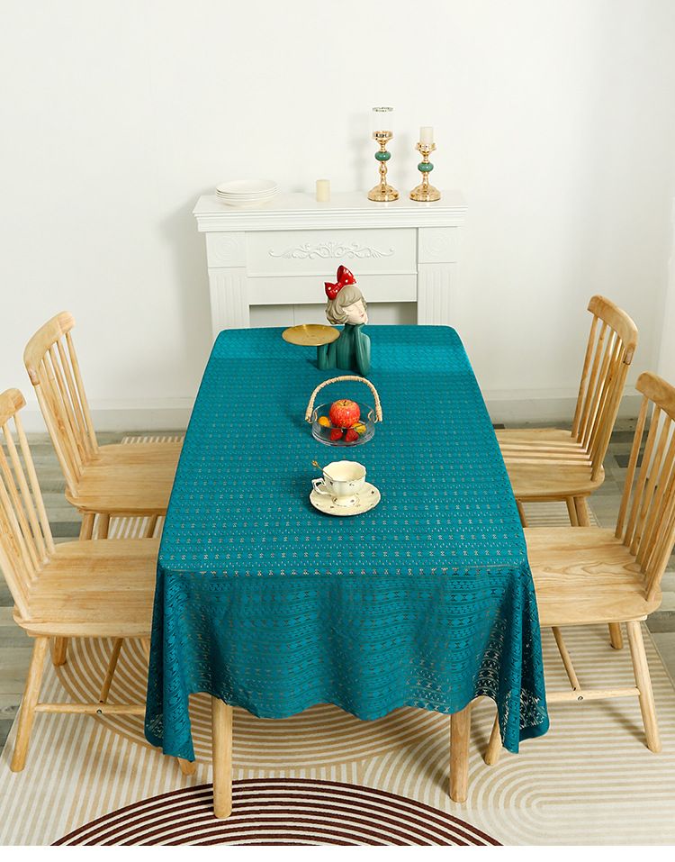 Tovaglia di lusso in poliestere – Elegante copritavolo rettangolare con nappe, impermeabile, resistente al calore e antiscivolo | Design geometrico moderno_voghion.com