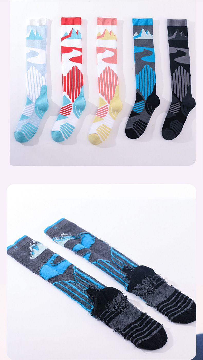 Calcetines largos de tubo con parte inferior de toalla que absorben el sudor, resistentes a los olores y cálidos para senderismo, para hombres y mujeres._voghion.com