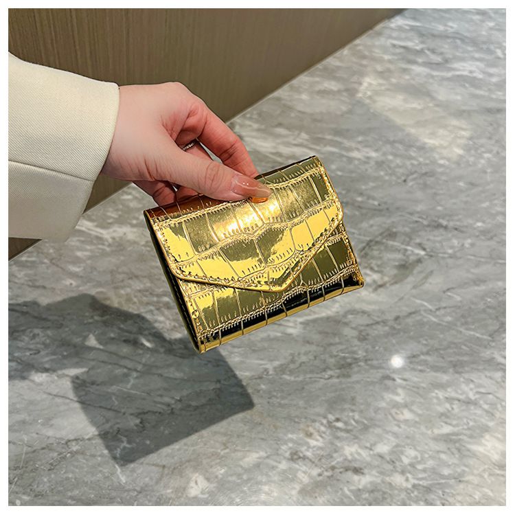 Fashion Stone Pattern Wallet Mini Multi-Card Short Clutch_voghion.com
