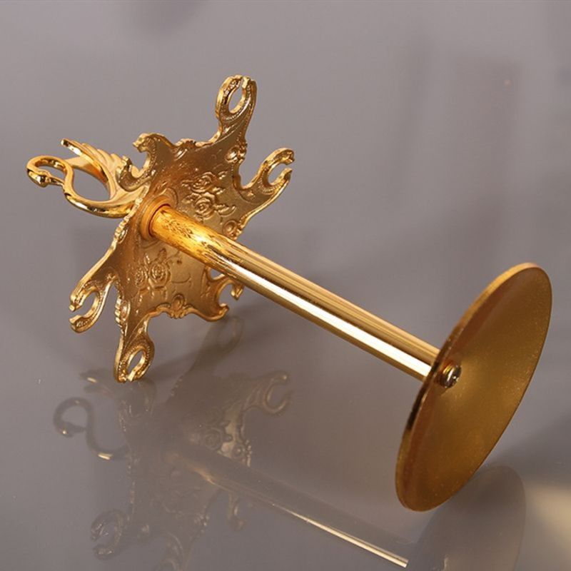 Cucchiaio d'oro da caffè, 6 pezzi, contenitore per miscelazione, supporto in lega per esposizione di matrimoni, cucchiaio da cucina, dessert, stoviglie, supporto per cigno_voghion.com