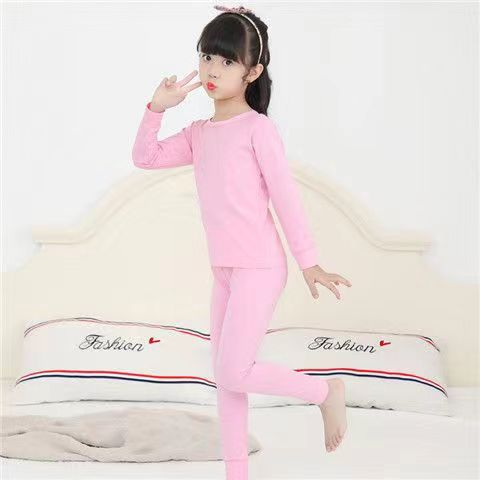 Conjunto de ropa interior de Lycra de algodón para niños y niñas, ropa de hogar para niños, ropa de otoño de algodón de Lycra, pantalones de otoño, conjunto de dos piezas_voghion.com