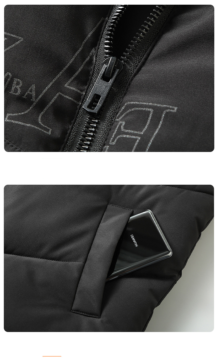 New color-blocked vest for men in autumn and winter trendy down cotton vest thickened thermal vest large size vest jacket_voghion.com