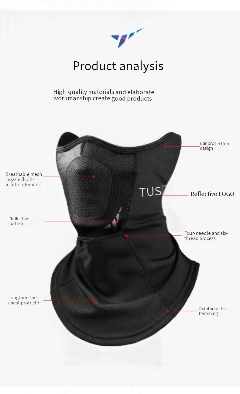 Unisex Sport-Fahrradmaske Warme Gesichtsmaske Hals- und Ohren-Skimaske Kaltes Lätzchen für den Außenbereich_voghion.com