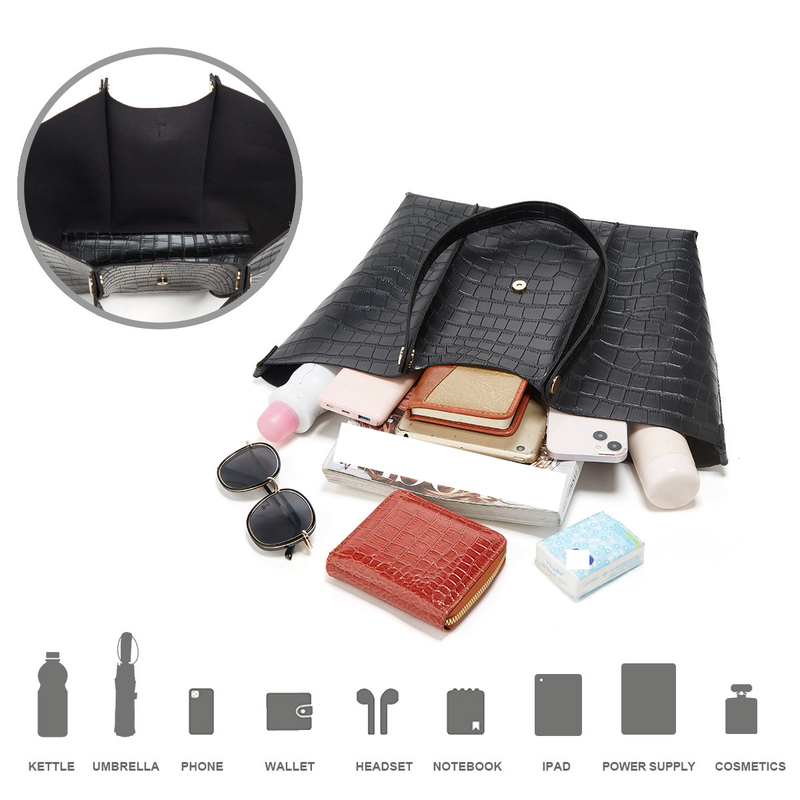 Handbag Set For Women Trend Tote Bun Mother Bag Multi-functional Combination Bag Single Shoulder Crossbody Bag_voghion.com