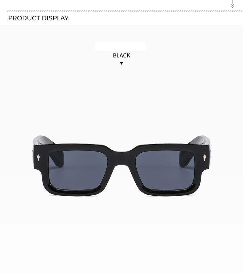 Firkantede mode- og trendy solbriller til gadebrug, enkle lette, luksuriøse high-end-solbriller_voghion.com