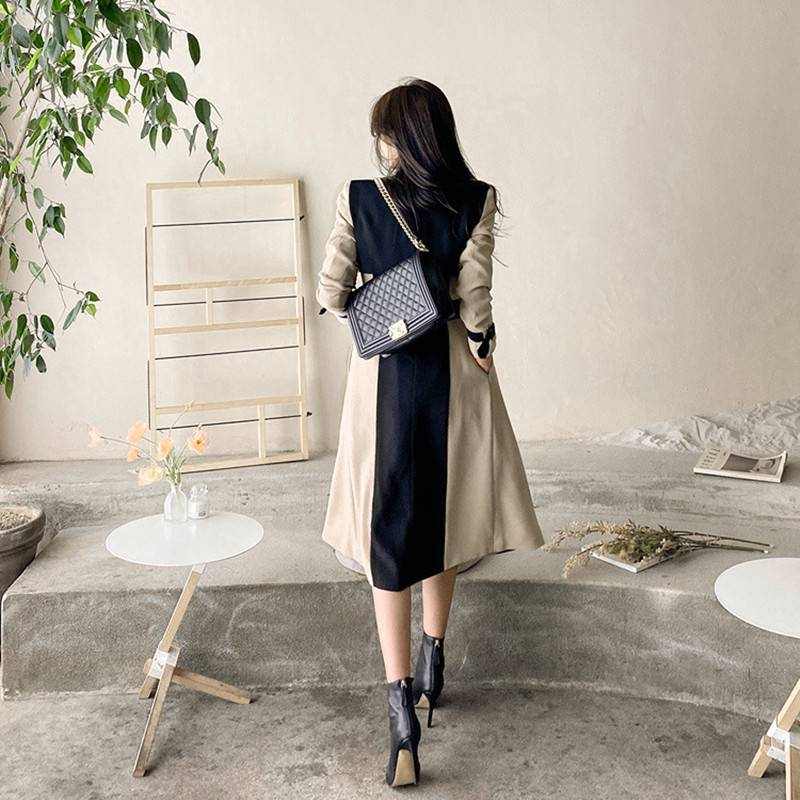 Cappotto lungo da donna con cintura in vita e temperamento da dea_voghion.com