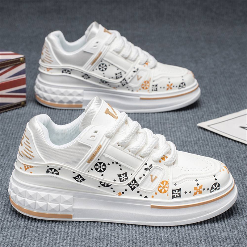 2025 Fshion Sneakers Men's Artificial PU Splicing Low Top Lace-Up Breathable Non-Slip Wear-Resistant Running Shoes 39-44_voghion.com
