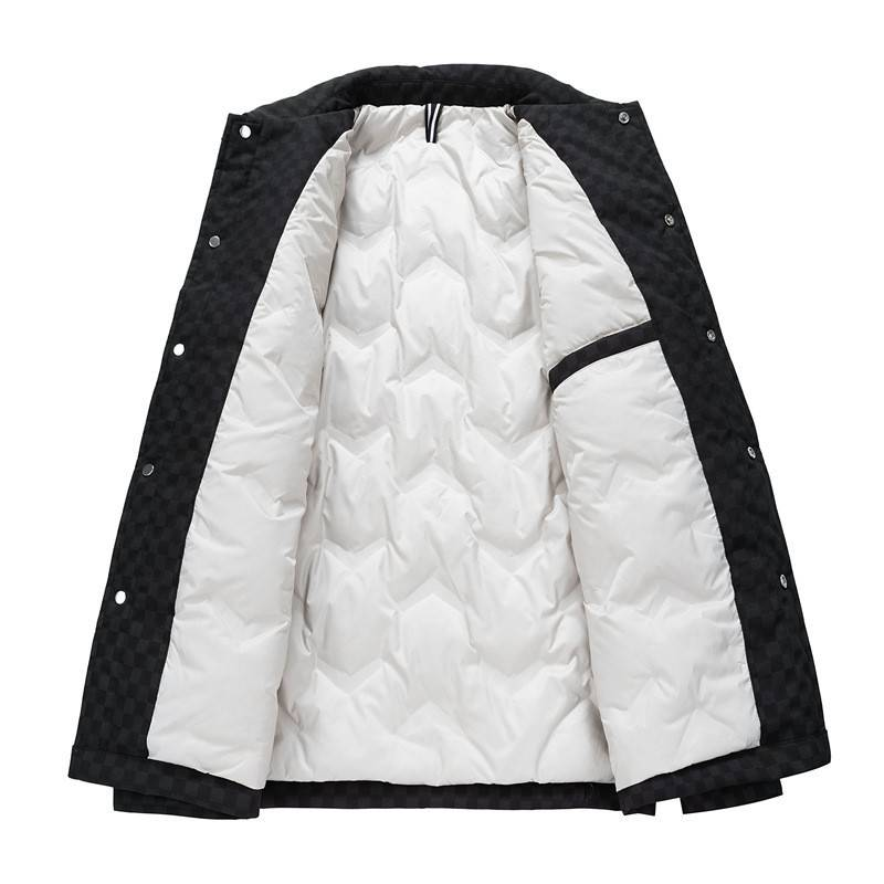 Doudoune d'hiver pour homme, coupe ample, décontractée, chaude, indice de gonflement 550, duvet de canard gris_voghion.com