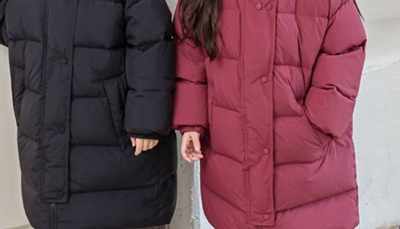 Kids' Long Puffer Coat With 90% White Duck Down – Trendy Korean-Style Winter Jacket For Boys & Girls (6 Heights, 2 Colors)_voghion.com