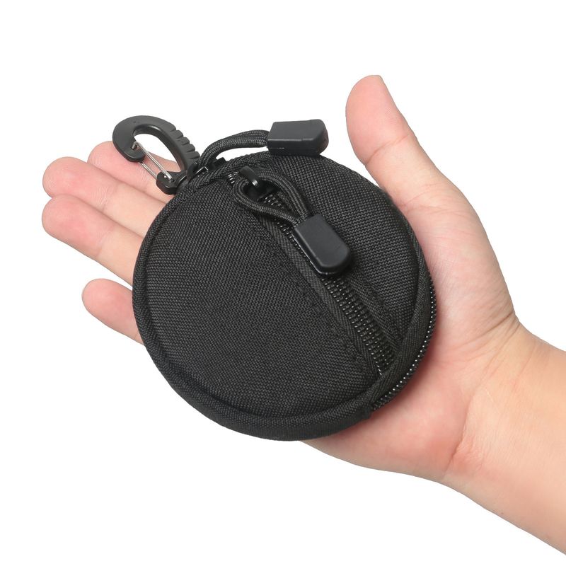 Outdoor Portable Waterproof Coin Purse Headphone Protective Bag EDC Round Small Hanging Bag Key Case_voghion.com