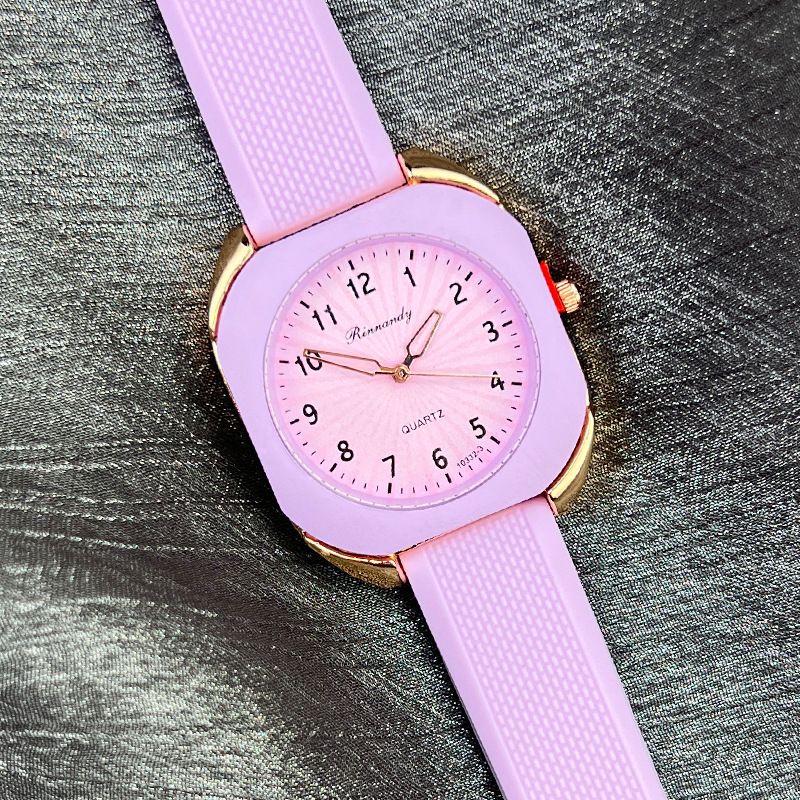 Orologio digitale con cassa rettangolare, bordo in metallo color caramella, orologio da scuola in silicone, regalo per lavoro, tutti i giorni, compleanno, anniversario, San Valentino_voghion.com