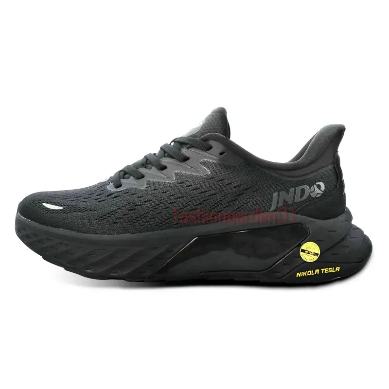 Chaussures de running JNDO Whale Leaping phosphorescentes 2.0 pour hommes et femmes, coloris Triple Black, Sunrise, Blanc et Jaune_voghion.com