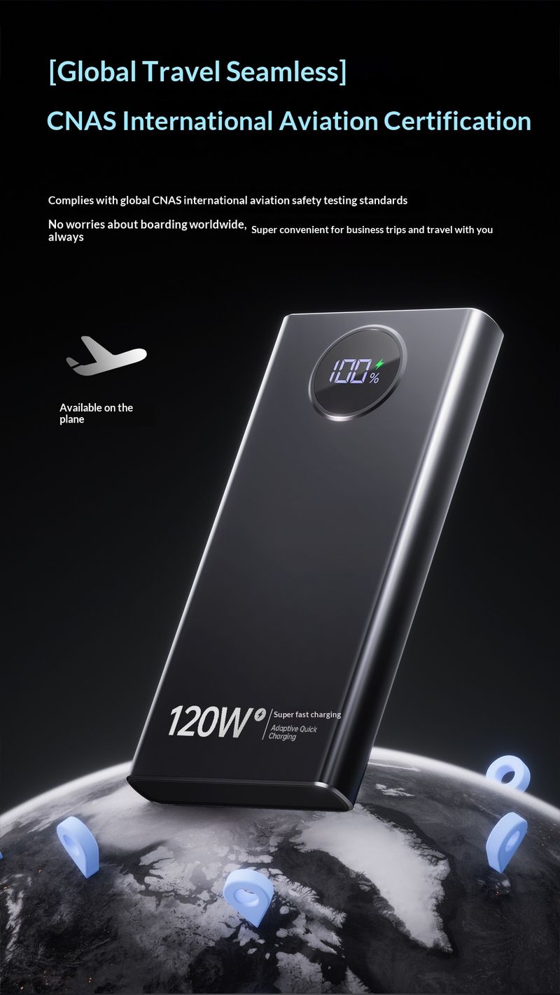 120W Large Capacity Super Bank 20000mAh Two-Way Fast Charging Mobile Power Gift Wholesale LGO_voghion.com