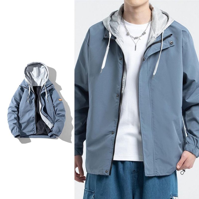 Giacca sportiva unisex da esterno firmata, finta giacca in due pezzi M-4XL B010_voghion.com
