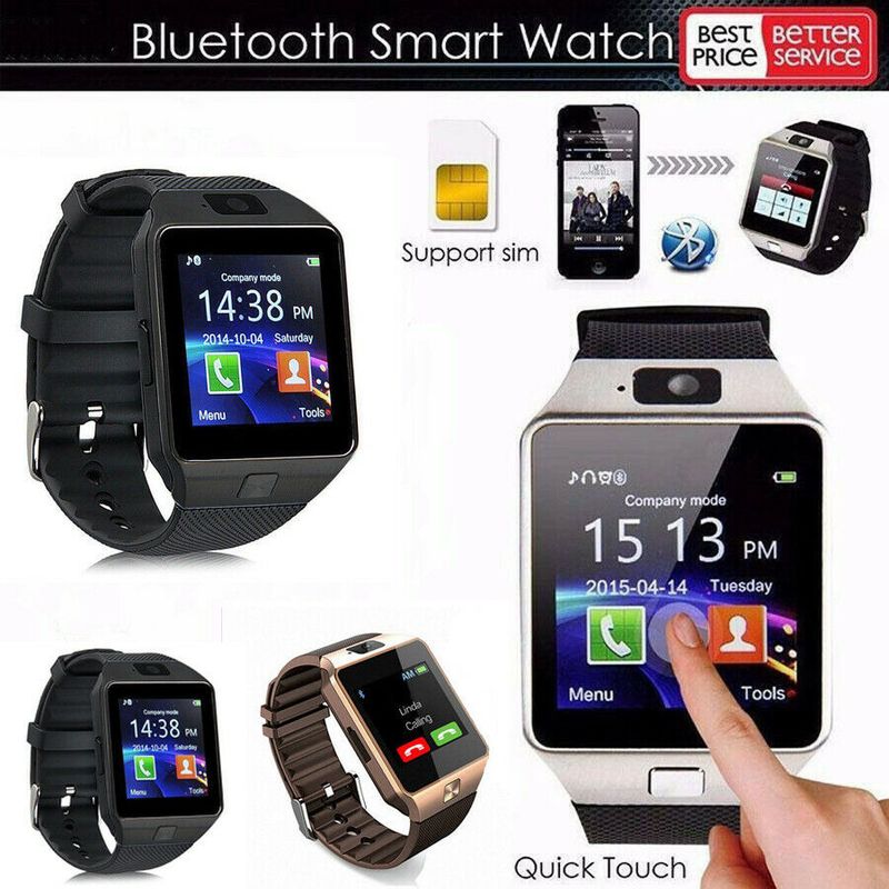 DZ09 Smart Watch 1.44 Touch Screen Card Call Watch Sport Puls Blodtryck Sömnövervakning_voghion.com