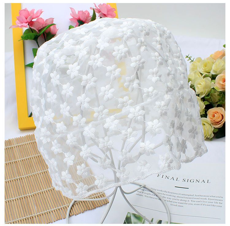Chapeau bob en dentelle pour femme, mignon, brodé, transparent, en maille, pare-soleil, fin, été_voghion.com
