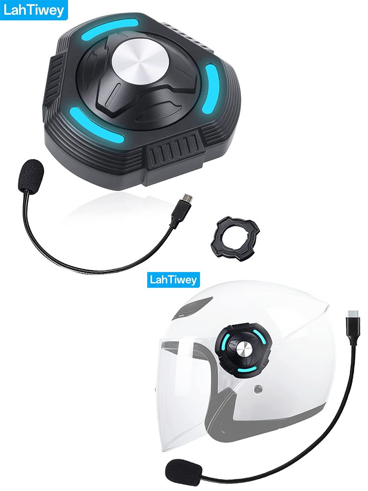 Motorcycle Bone Conduction Speaker Skiing Earphone Waterproof Bluetooth Helmet Headset With Noise Cancellation_voghion.com