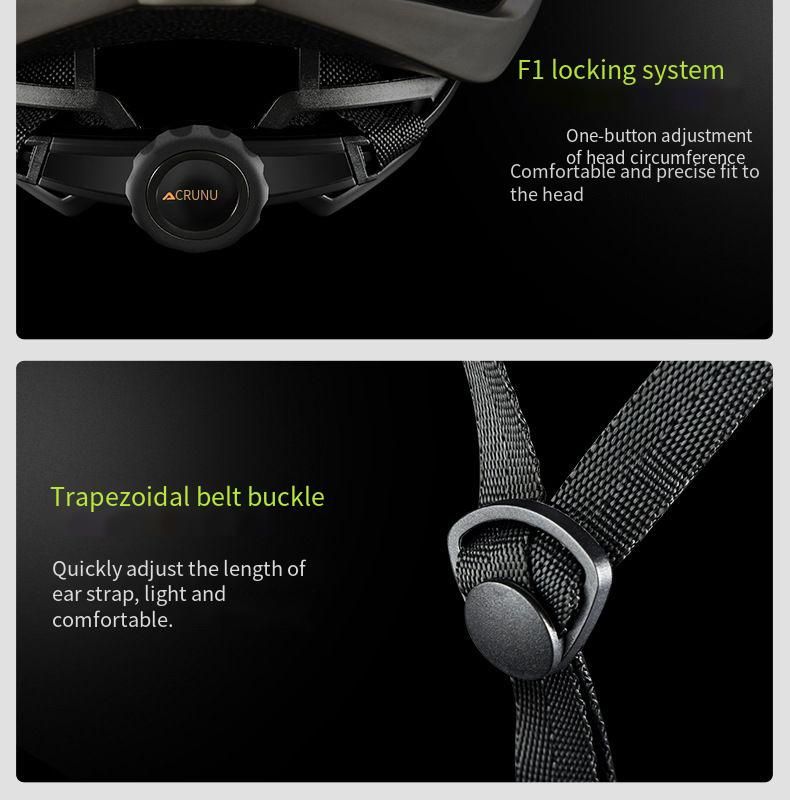 Casque de vélo moulé intégré avec pare-brise et éclairage magnétique_voghion.com