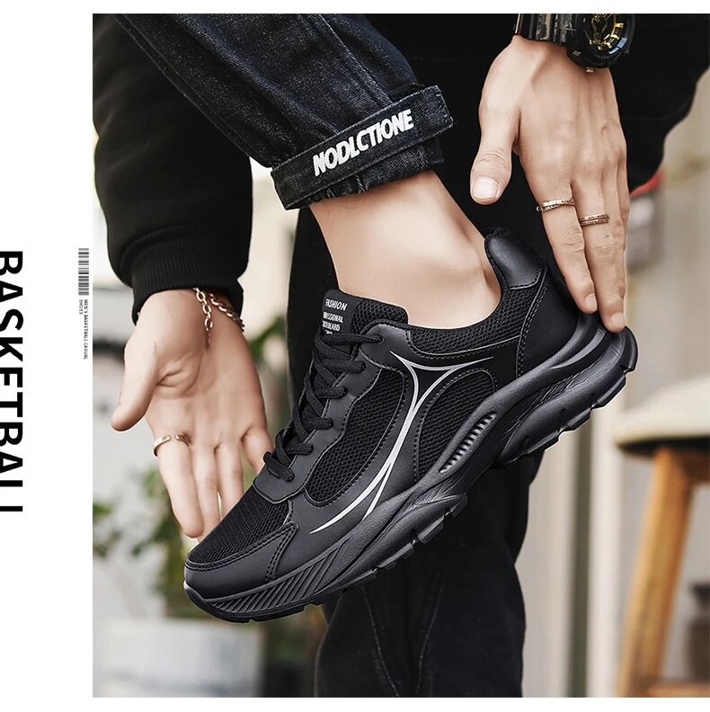 Men 2024 New Casual Shoes Male Black Outdoor Shoe Size 46 Breathable Sports Basket Sneakers Fashion Lightweight Walking_voghion.com