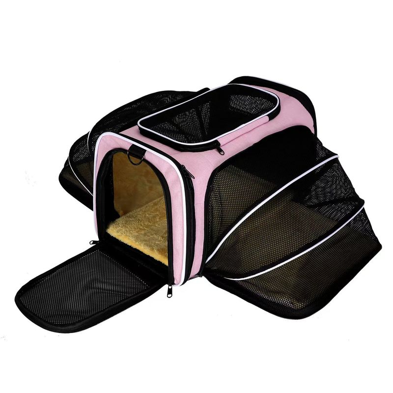 Borsa a tracolla per cani, doppia espansione, grande capacità, per viaggi all'aperto, portatile e traspirante, per gatti_voghion.com
