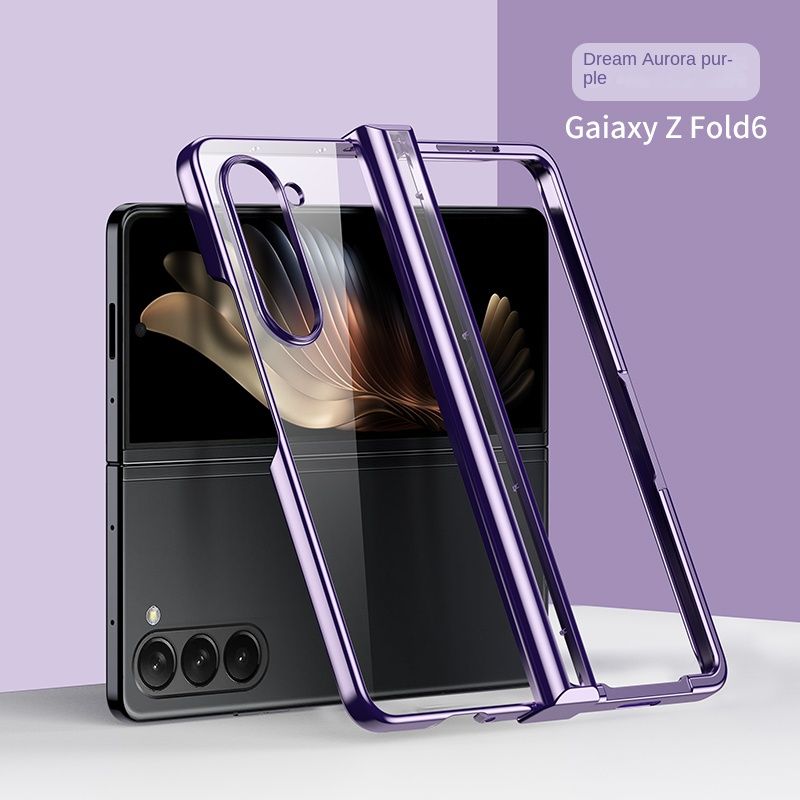 Custodia trasparente elettrolitica per telefono Samsung Galaxy Z Fold 6 5 4 3 Fold6 Fold5 Fold4 Fold3 Cerniera protettiva_voghion.com