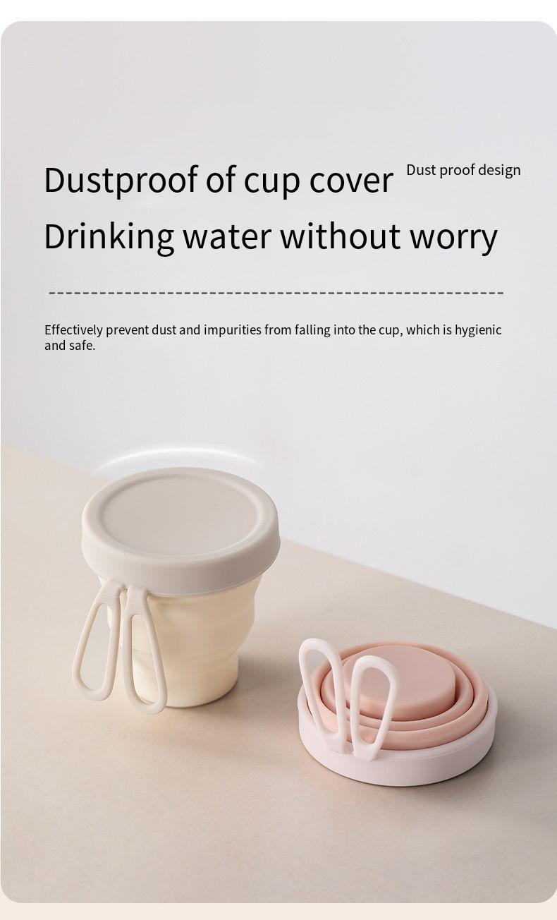FaSoLa Faltbarer, lebensmittelechter Silikonbecher für komprimiertes Wasser, tragbar, zum Zähneputzen und Mundwasser_voghion.com