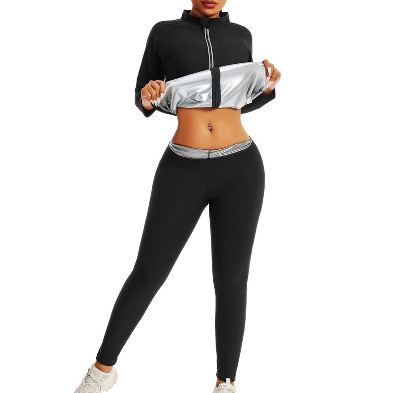 Underwear & Sleepwears Sweat Sauna Suit Set – Long Sleeve Jacket & Pants For Fitness, Running & Yoga – Breathable Heat-Tech Workout Outfit_voghion.com