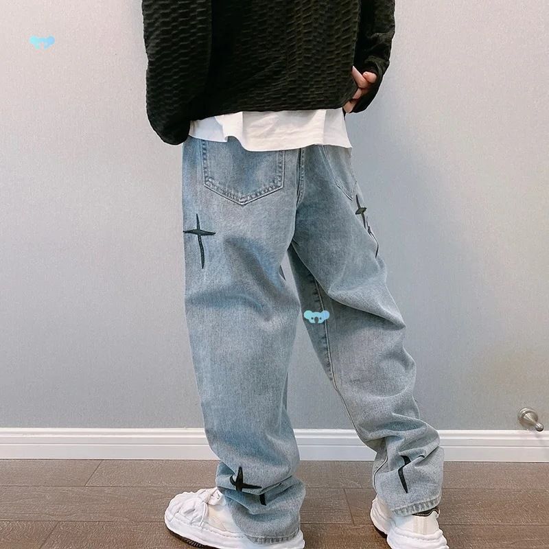 Streetwear-Cargohose für Herren – Baggy Y2K-Jeans mit mehreren Taschen | Bequeme und stylische Urban-Hose für die Freizeit_voghion.com