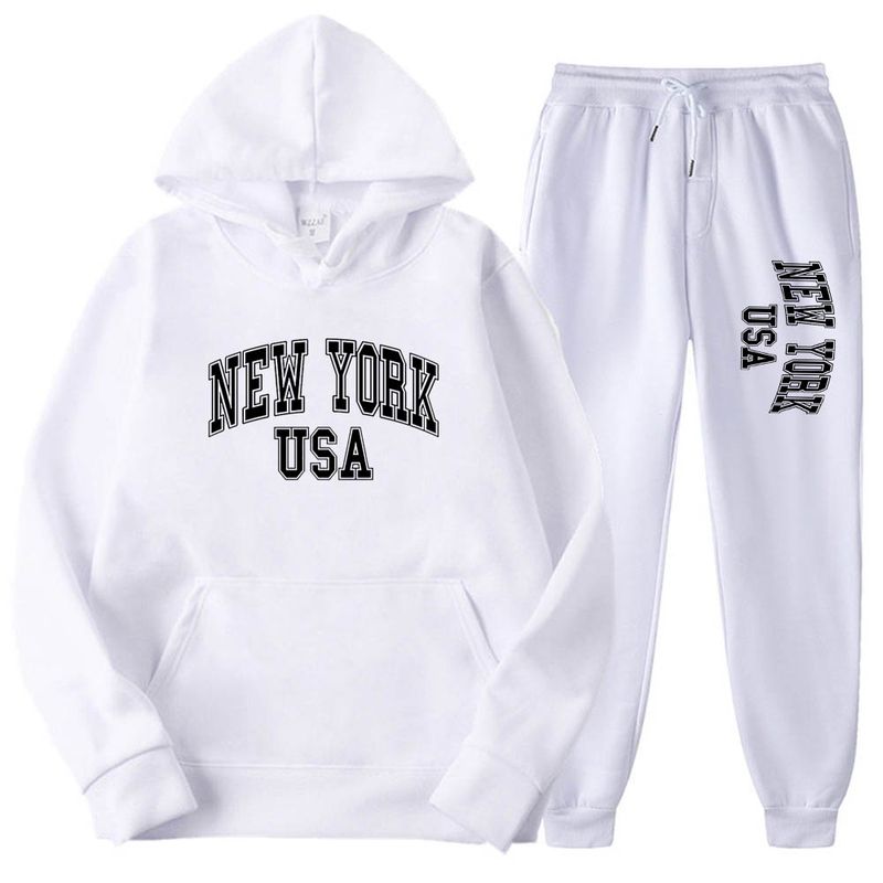 New York Printed Men/Women Hoodie Set Creativity Clothing Fashion Oversize Sweatshirt Fashio Crewneck Hoody Male_voghion.com