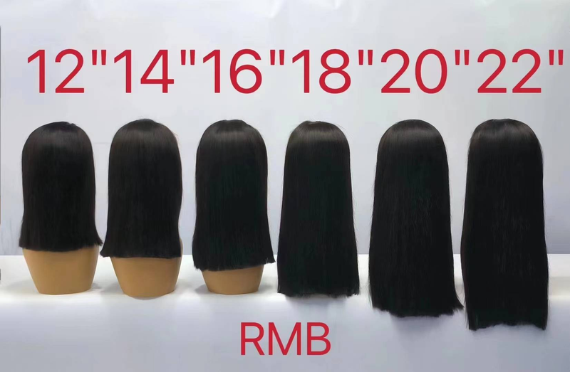 14A Double Drawn 200% Dichte Brasilianische 2*6 Kim Closure Bob Double Drawn Hair Bone Seidige glatte Echthaarperücken_voghion.com
