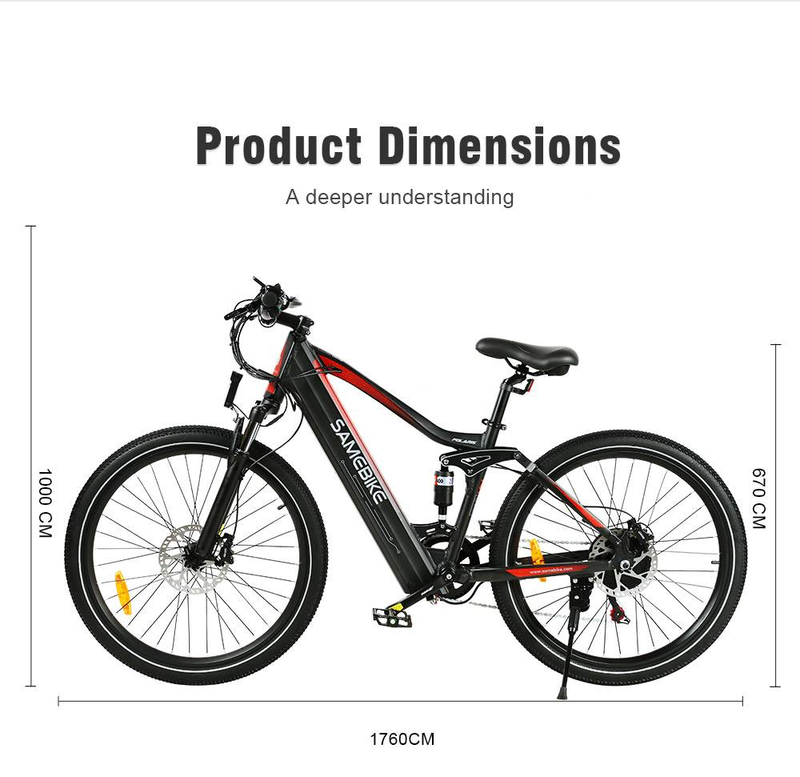 Samebike XD26-II Elektrofahrrad für Erwachsene 750W 26 Zoll Elektro-Mountainbike Vollfederung, 48V 14Ah Akku_voghion.com