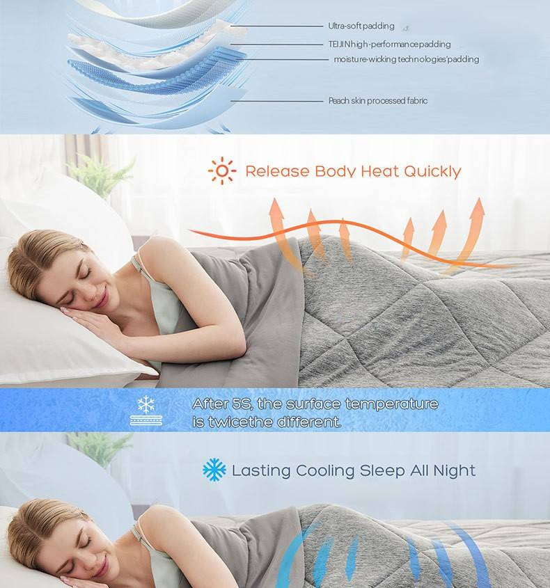 Cooling Nylon Summer Blanket - Ultra Soft & Breathable Air Conditioning Comforter With Ice Silk Technology (Lightweight, Quick-Dry, All-Season Use)_voghion.com