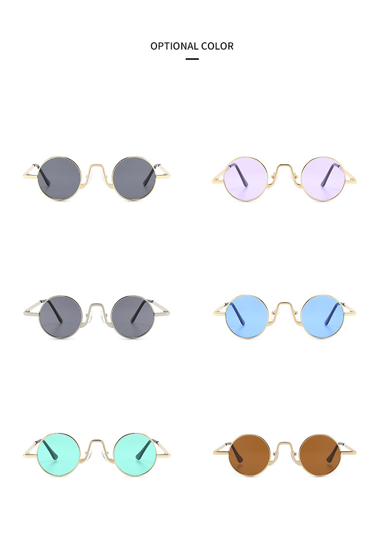 Unisex Prince Mirror Steampunk Retro Kleine runde Sonnenbrille Kleine Sonnenbrille mit kleinem Rahmen_voghion.com