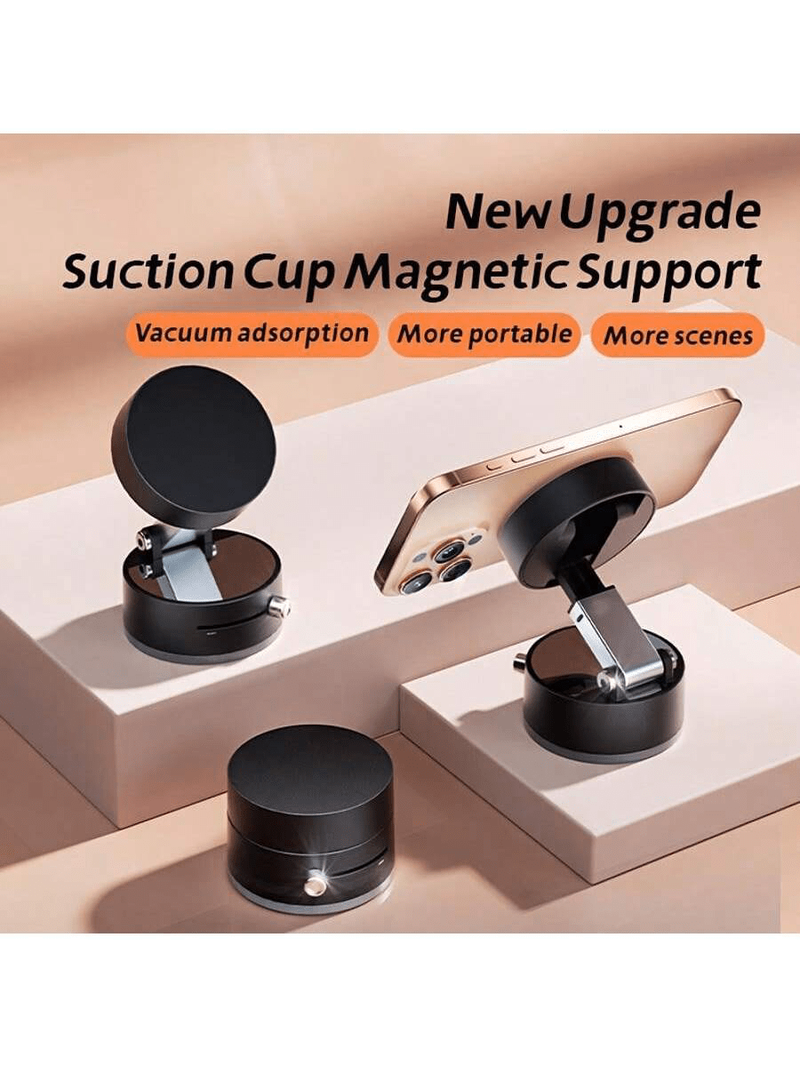 Support magnétique à ventouse pour téléphone portable à double usage, pliable et facile à installer, idéal pour regarder des films ou des séries._voghion.com