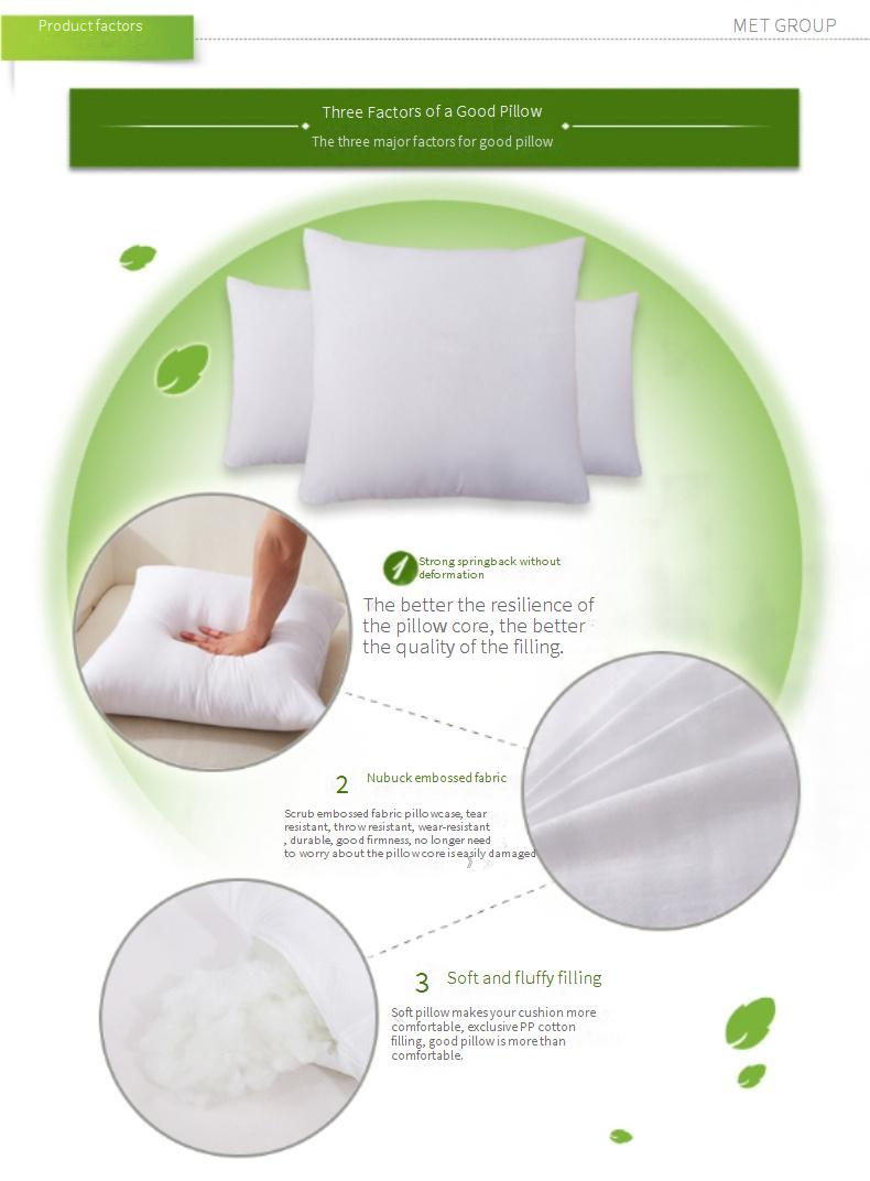 White Square Pillow Inserts - Bulk Pack Of 6 (Soft & Fluffy, Hypoallergenic, For Decorative Cushions, Sofa & Bed)_voghion.com