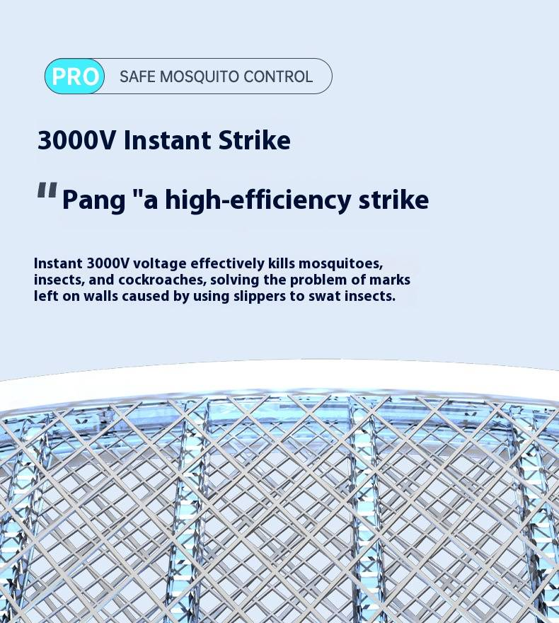 Rechargeable Mosquito Killer - 2-in-1 Electric Zapper With UV Light For Home Use (4000V Powerful, Foldable Design, Child-Safe)_voghion.com