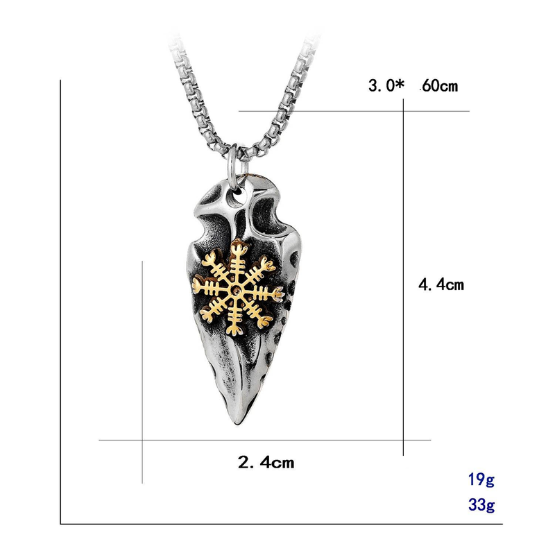 Halskette mit Wikinger-Kompass-Anhänger für Herren und Damen – nordisches Runen-Amulett aus Edelstahl mit geometrischem Design für Abenteuerliebhaber_voghion.com