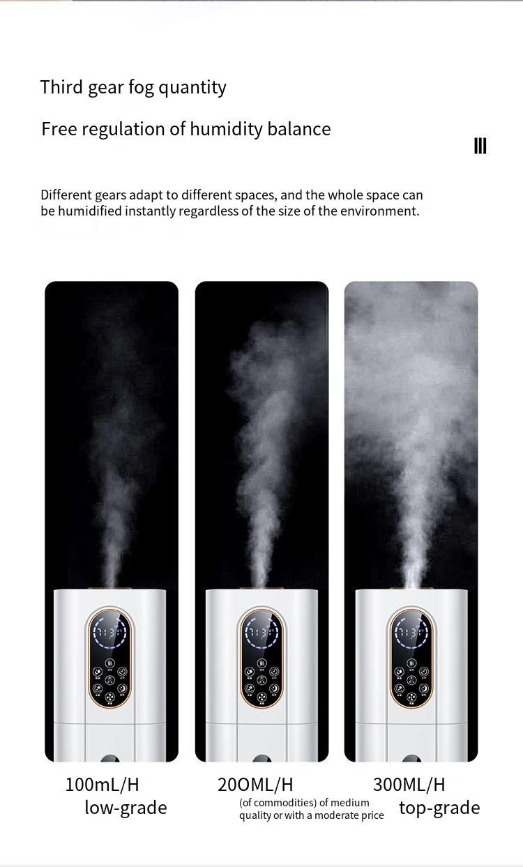 Humidificateur ultrasonique à vapeur chaude avec télécommande, grande capacité de 6 L, fonctionnement silencieux pour la maison et le bureau, niveaux de brume réglables, arrêt automatique._voghion.com