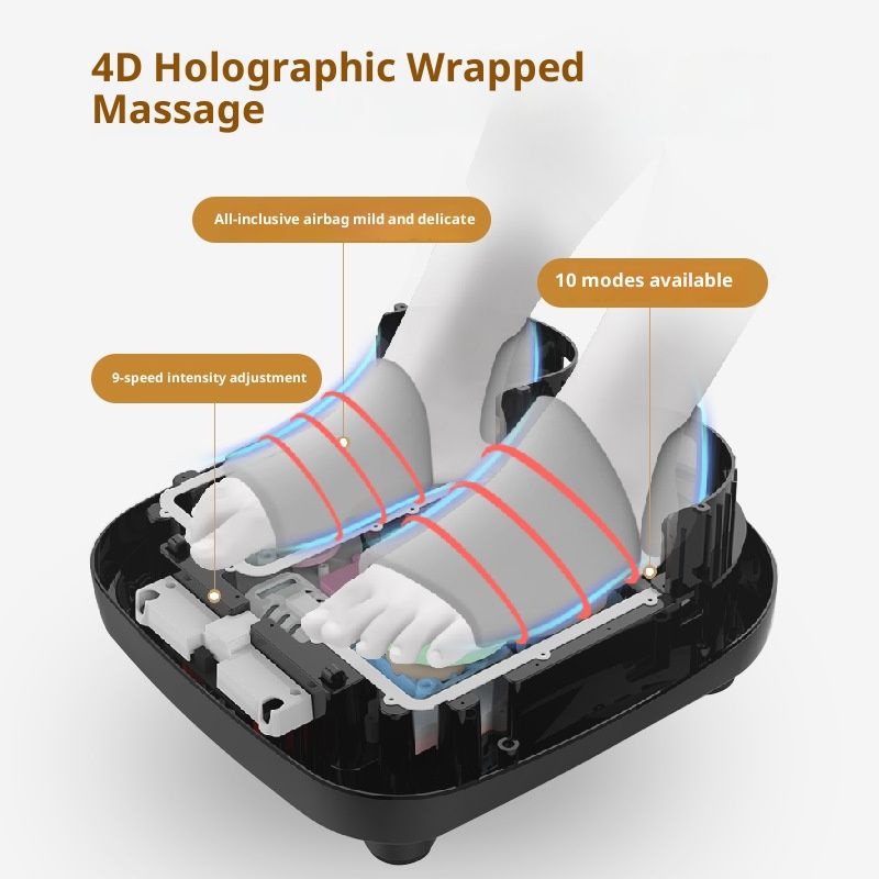 Massaggiatore automatico per piedi con calore e compressione dell'aria - Impastamento Shiatsu per il relax a casa, telecomando_voghion.com