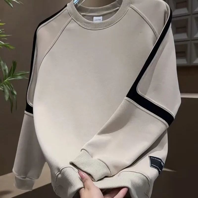 Herren-Vintage-Kapuzenpullover – Weiches, lässiges Langarm-Sweatshirt aus Baumwollmischung für Herbst und Winter (Schwarz, Grau, Beige)_voghion.com