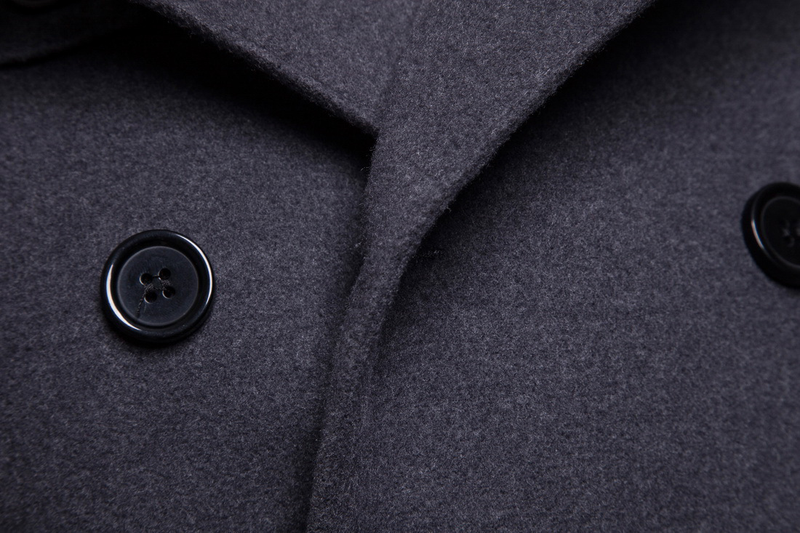 Spring Men's Long Tweed Coat Trench Coat_voghion.com