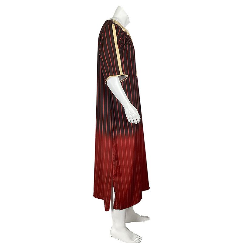 Männer Muslimischen Sommer Mode Lose Robe Islam Kaftan Männer Kleidung Dubai Luxus Muslimischen Abaya Muslimischen V-ausschnitt Kurzarm Druck_voghion.com