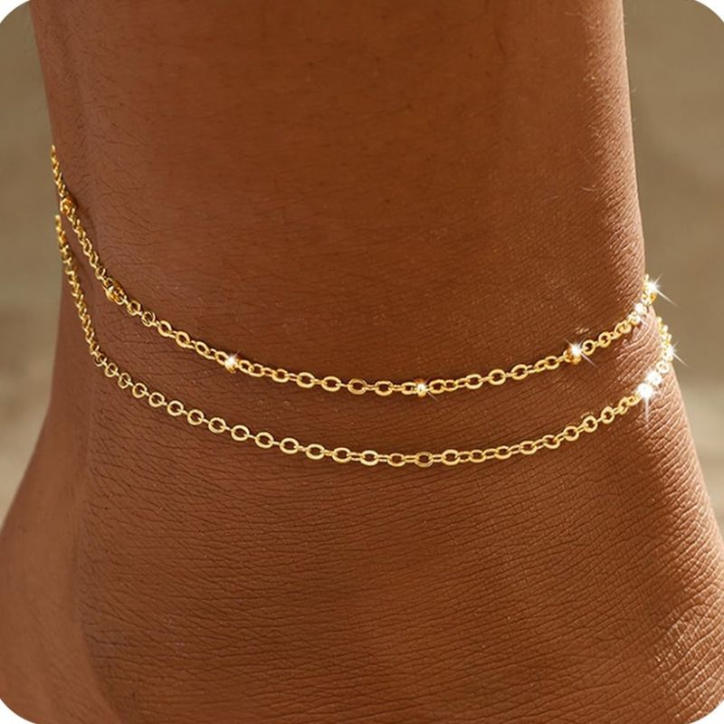 14K Gold Plated Ancient Style Lip Chain Niche Design Minimalist Exquisite High-end Sense Personalized Beach Vacation_voghion.com