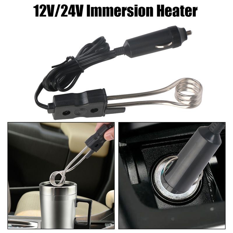 24V 12V Auto Immersione Accendisigari Spina Riscaldatore Elettrico Per Tè Caffè Acqua Sicura Scaldabagno Accessori Auto Alta Qualità_voghion.com