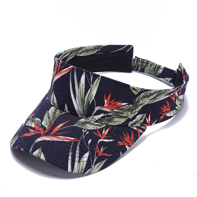 Cappello da sole da corsa per donna, di qualità imbattibile, con stampa primaverile ed estiva, con protezione vuota, alla moda, a forma di fiore, senza parte superiore._voghion.com