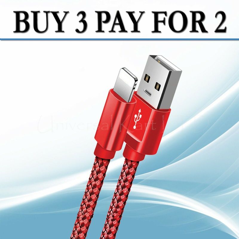 Câble USB pour iPhone 7/8/6/5/X/11 Pro, chargeur long et rapide, 1 m, 2 m, 3 m_voghion.com