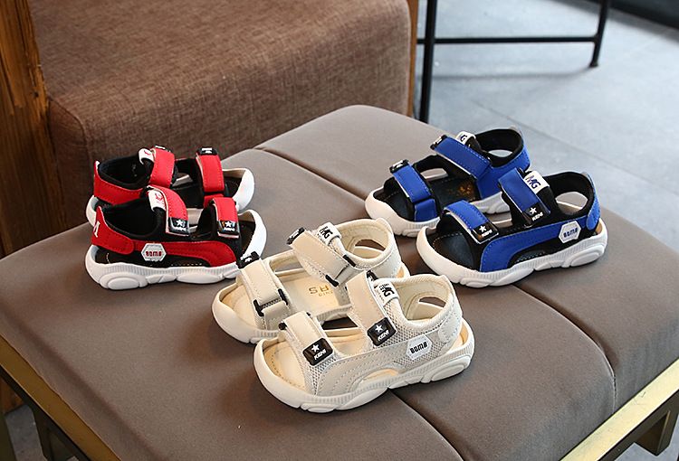 2024 Sommer Neue Kinder Strandschuhe für Jungen mit weicher Sohle, Stirnband Anti-Kick, leichte Sandalen für Mädchen_voghion.com