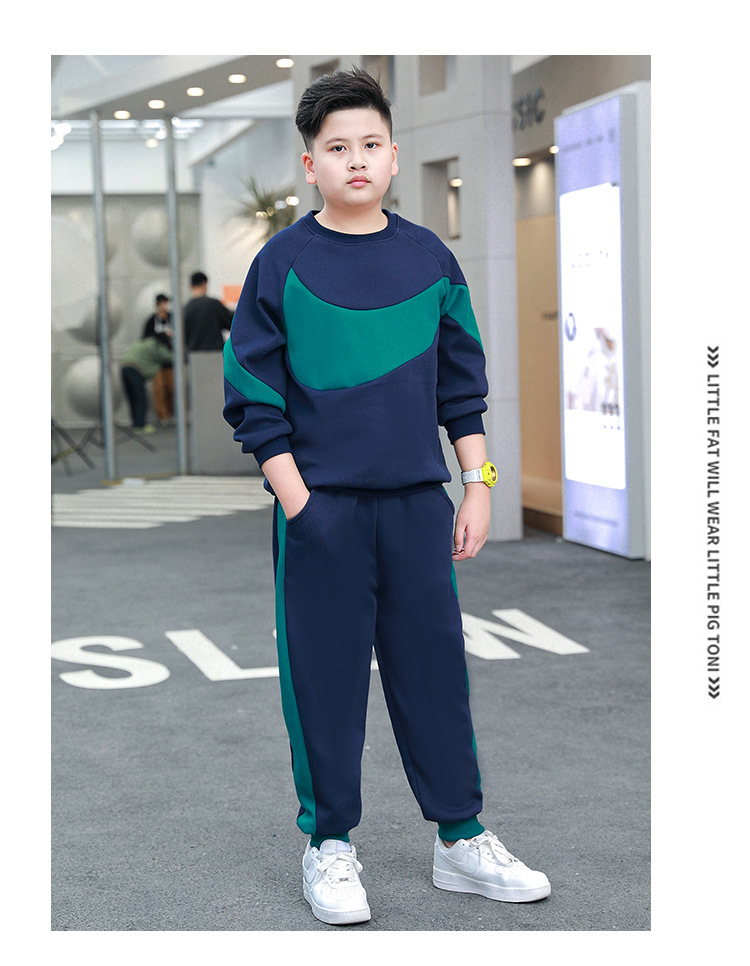 Fat clothing, boys' sweater set, spring autumn 2023, new middle-aged and elderly children's fattening up,_voghion.com