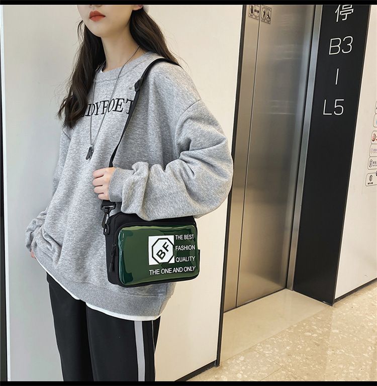 Transparent Canvas Bag Men's And Women's Messenger Bags One Shoulder Small Square Bag_voghion.com