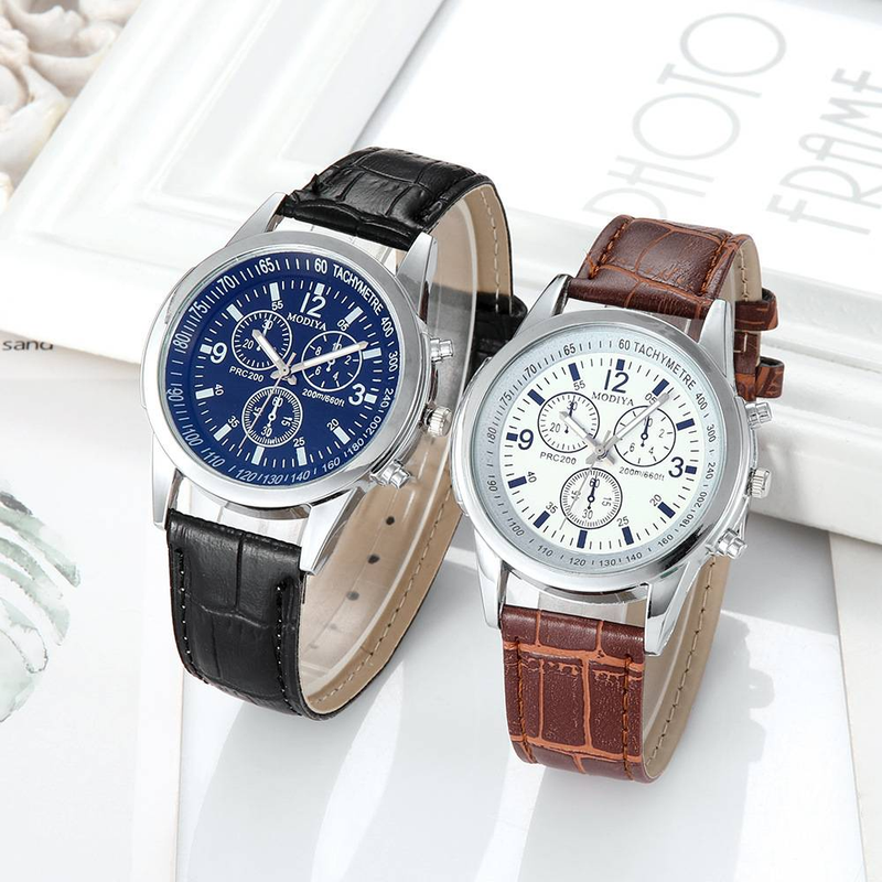 Herren Lederarmband Digitaluhr Luxus Six Pin Herrenuhr Business Casual Uhr_voghion.com